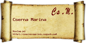 Cserna Marina névjegykártya